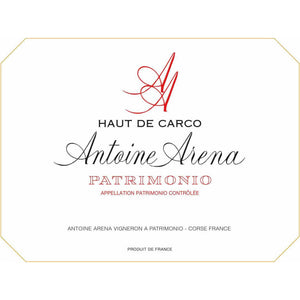 Antoine Arena Patrimonio Hauts de Carco Blanc