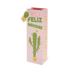 Christmas Cactus Single-bottle Wine Bag by Cakewalk