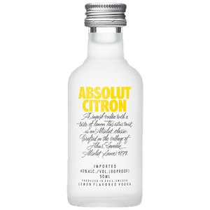 ABSOLUT CITRON 50ML SLEEVE (12 BOTTLES)