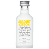 ABSOLUT CITRON 50ML SLEEVE (12 BOTTLES)